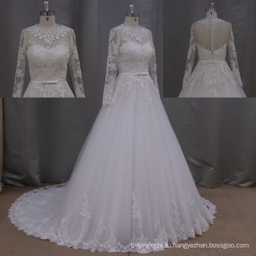 Новые прибытия моды модель A линии свадебное платье фабрика